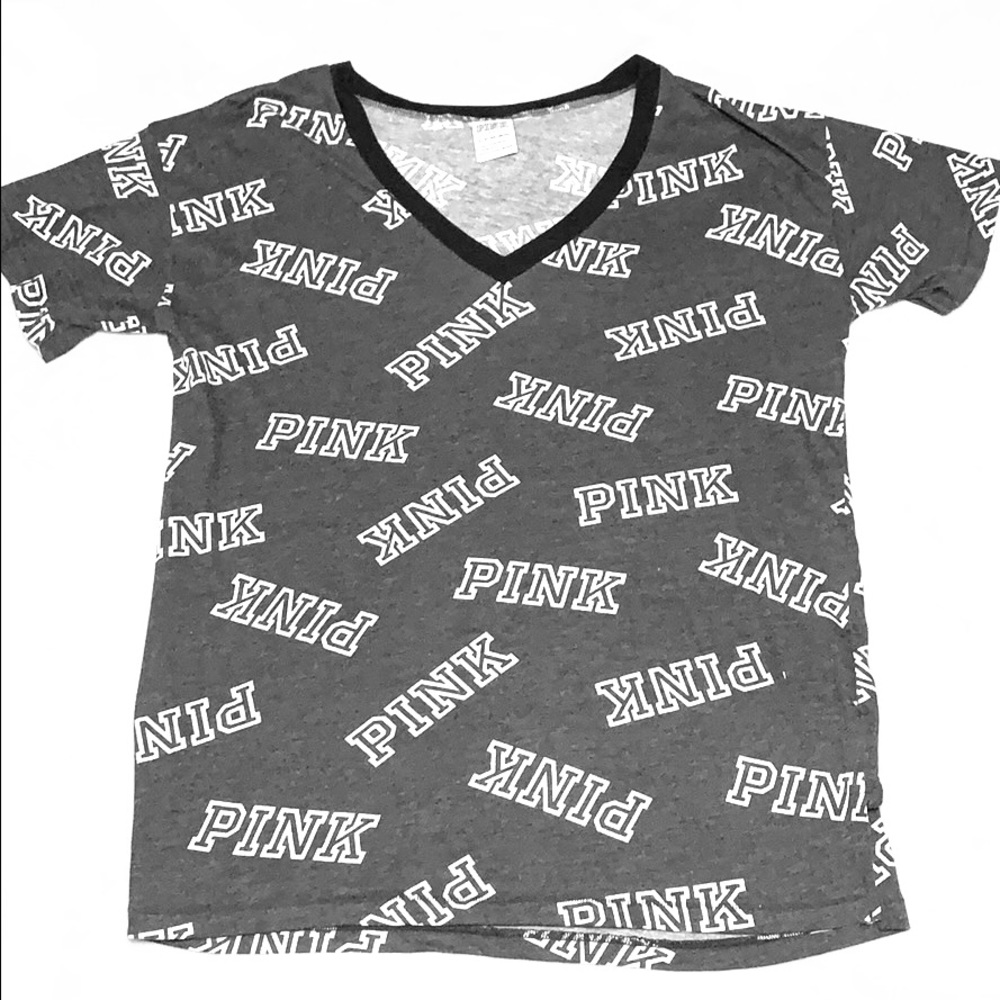 PINK Victoria’s Secret V-Neck Logo T-Shirt